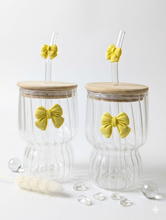 Daisy Bow Glass Tumbler