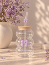 Lavender Bow Ripple Glass