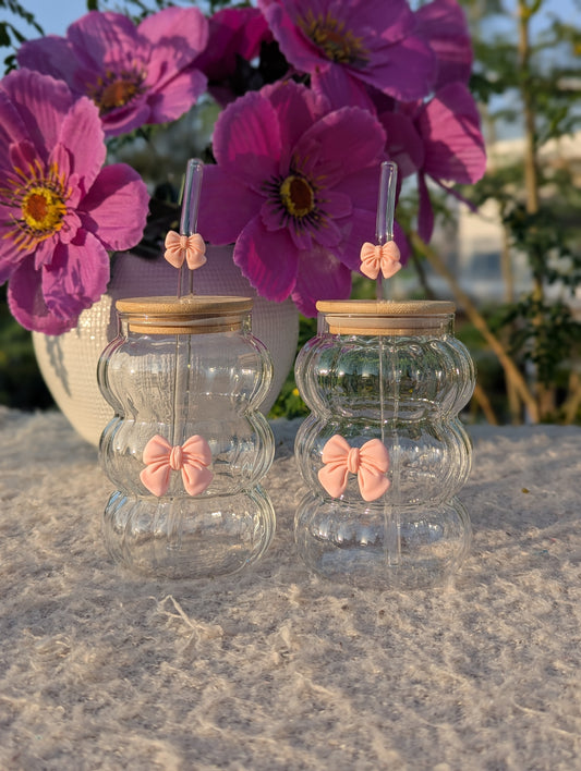Blush Bow Ripple Tumbler