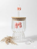 Blush Bow Glass Tumbler