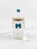 Sapphire Bow Glass Tumbler