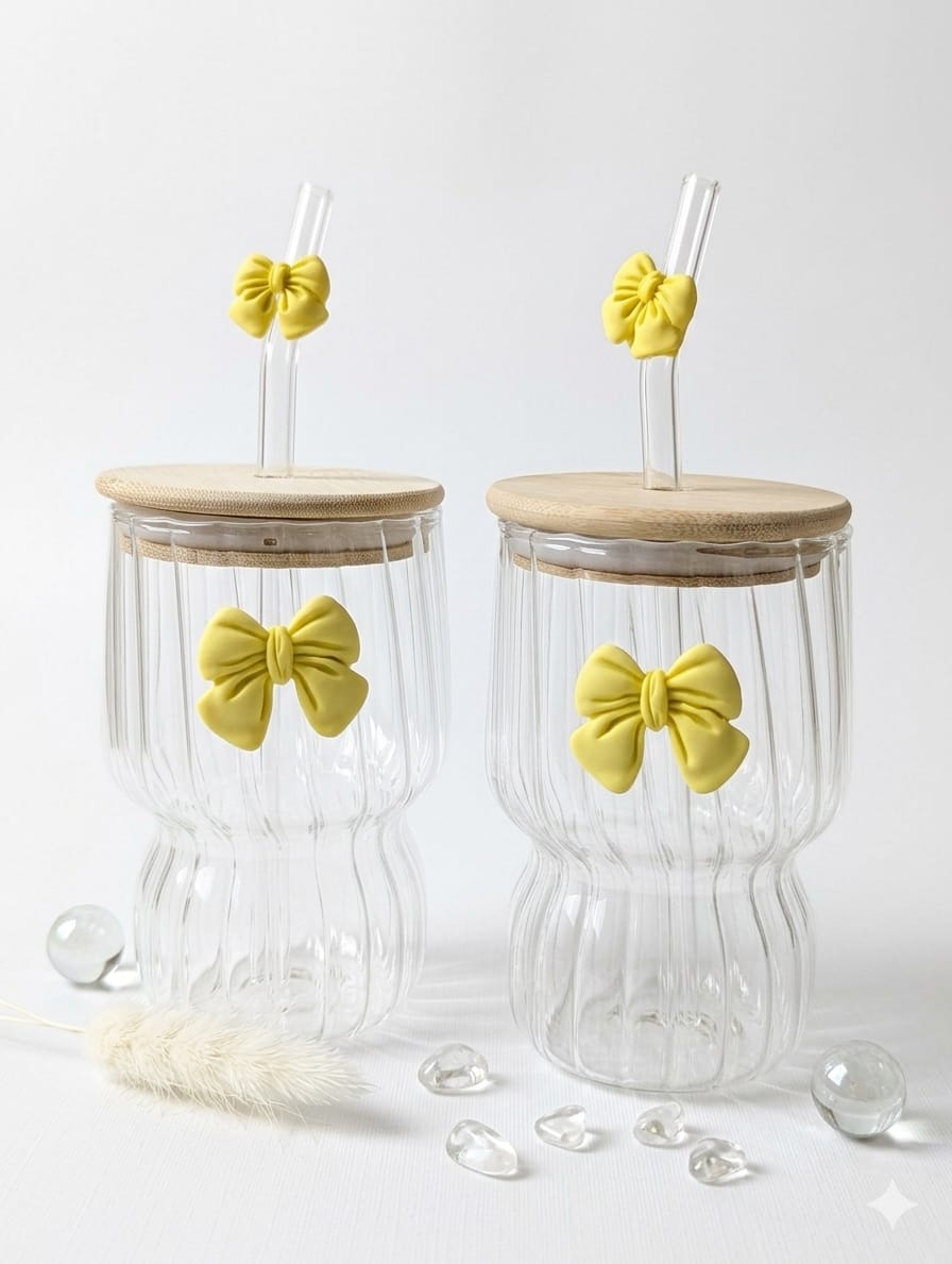 Daisy Bow Glass Tumbler