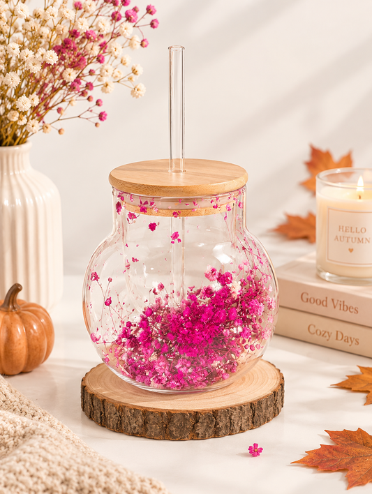 Petal Drift Insulated Glass Tumbler