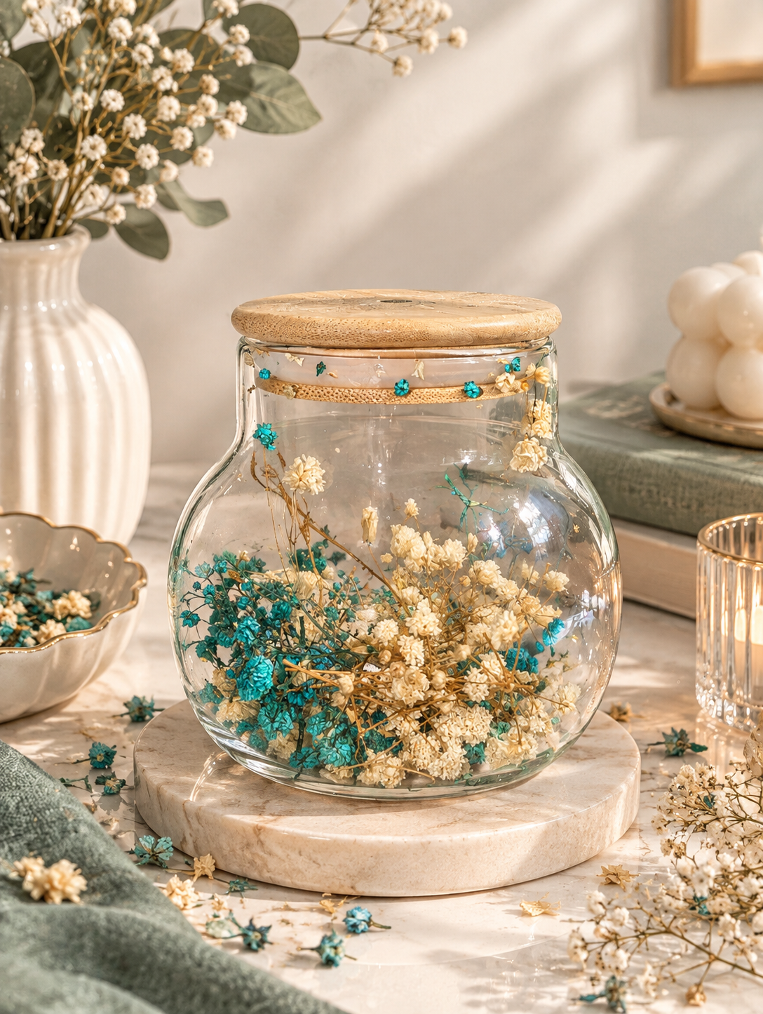 Ocean Mist Glass Jar
