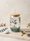 Double-Walled Floral Glass Tumbler