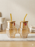 Amber Aura Glass Tumbler