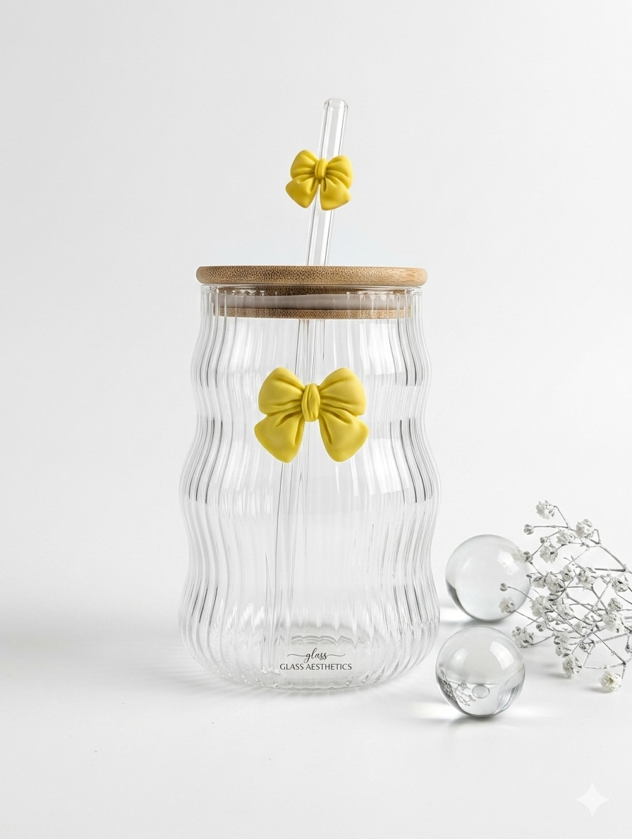 Buttercup Bow Glass Tumbler