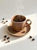 Sienna Speckled Ceramic Mug & Saucer