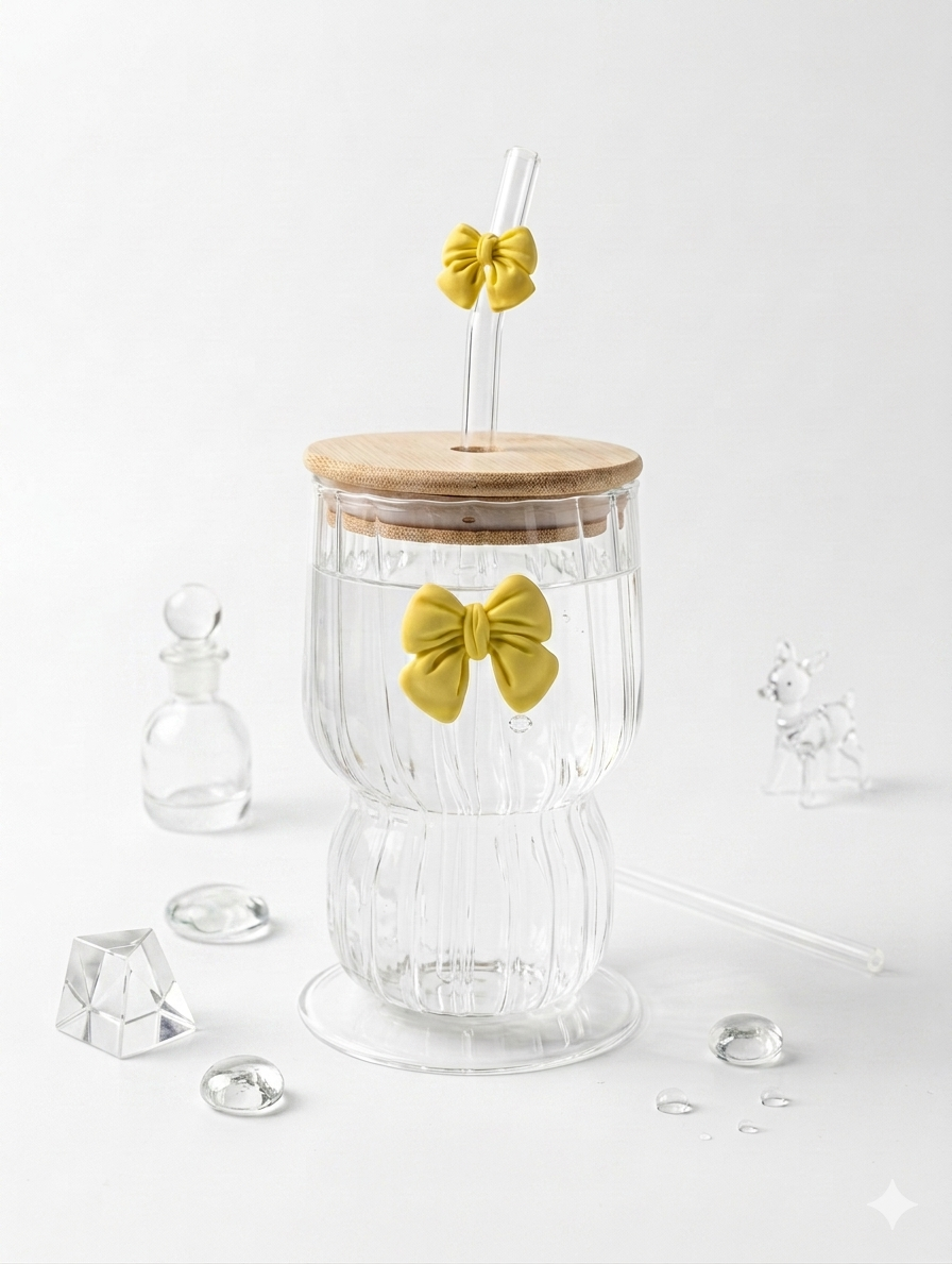 Daisy Bow Glass Tumbler