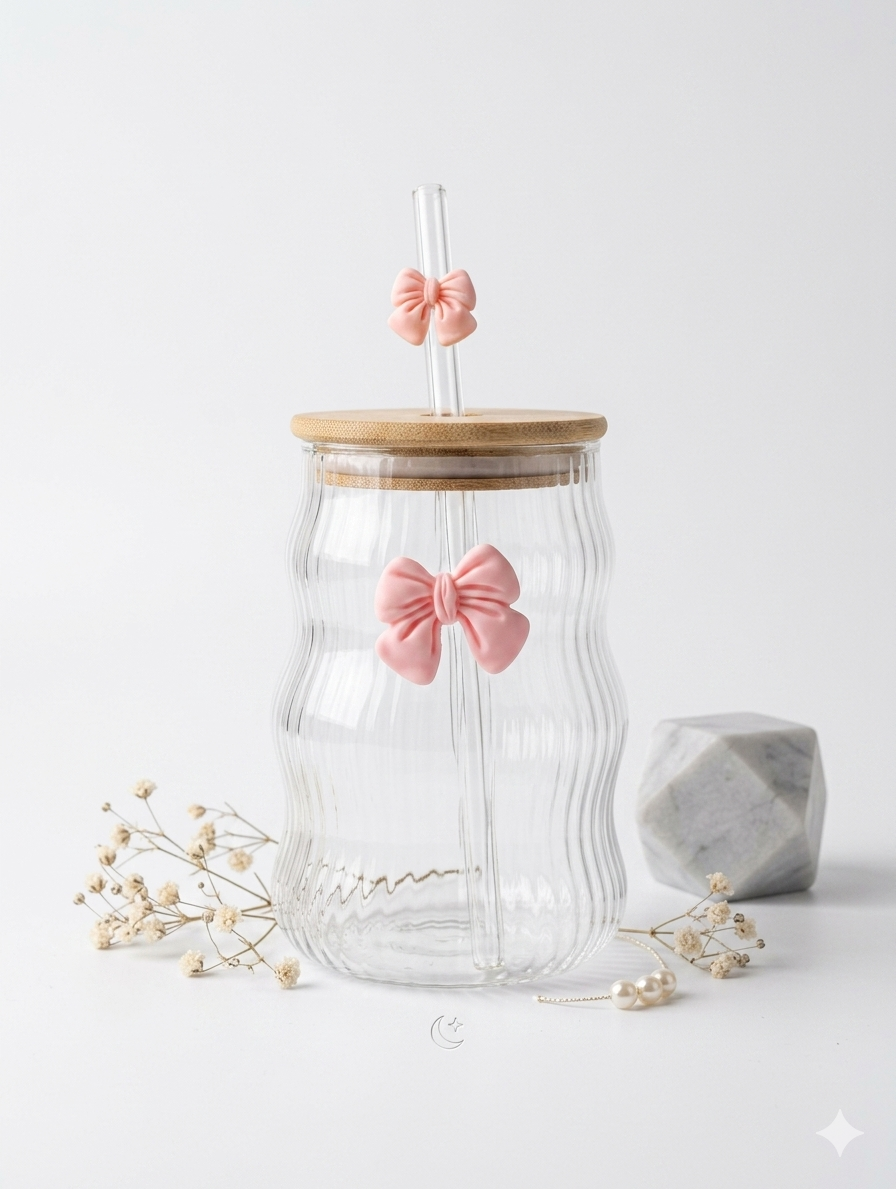 Blush Bow Ripple Tumbler